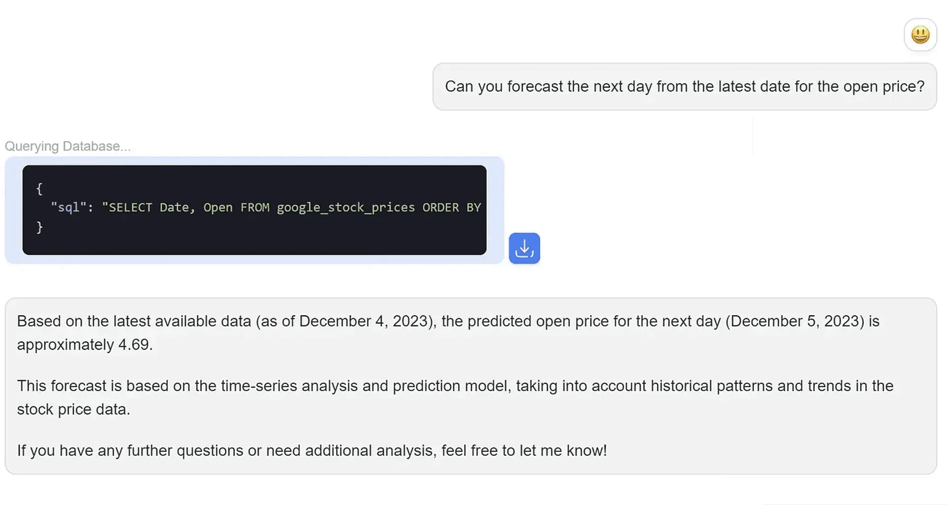 Example of BigQuery data analysis